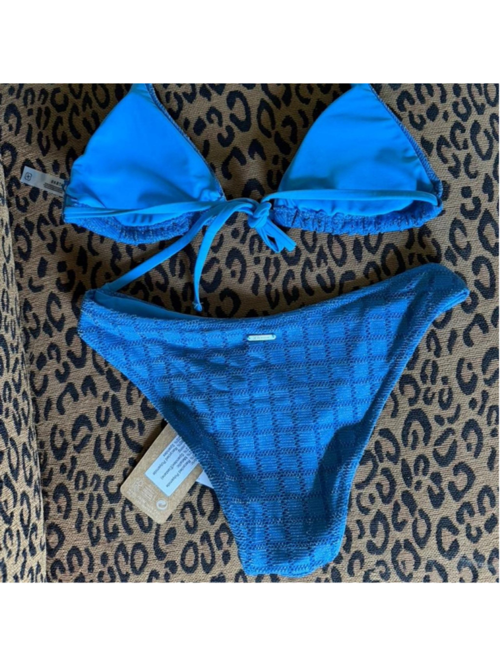 NWT Berlook Blue 3 Piece Bikini Set - Picture 4 of 7